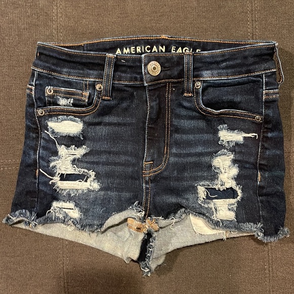 BUNDLE - (2) American Eagle girls denim shorts size 0 - next level stretch - Picture 5 of 7